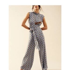 FREE PEOPLE Vibe Check One Piece / Blue Combo XL